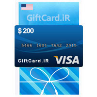 گیفت کارت ویزا کارت 200 دلاری امریکا - 1