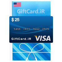 گیفت کارت ویزا کارت 25 دلاری امریکا - 1