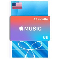 اکانت 12 ماهه نامحدود اپل موزیک امریکا