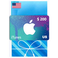 خرید گیفت کارت اپل آیتونز 200 دلاری امریکا