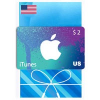 خرید گیفت کارت آیتونز اپل 2 دلاری آمریکا | پرشین گیفت کارت | خرید گیفت کارت