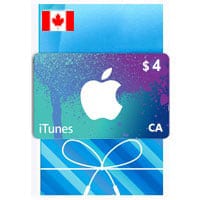 گیفت کارت ۴ دلاری آیتونز اپل کانادا