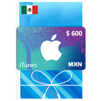 گیفت کارت 600 پزو itunes اپل مکزیک