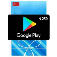 گیفت کارت 250 لیر گوگل پلی ترکیه